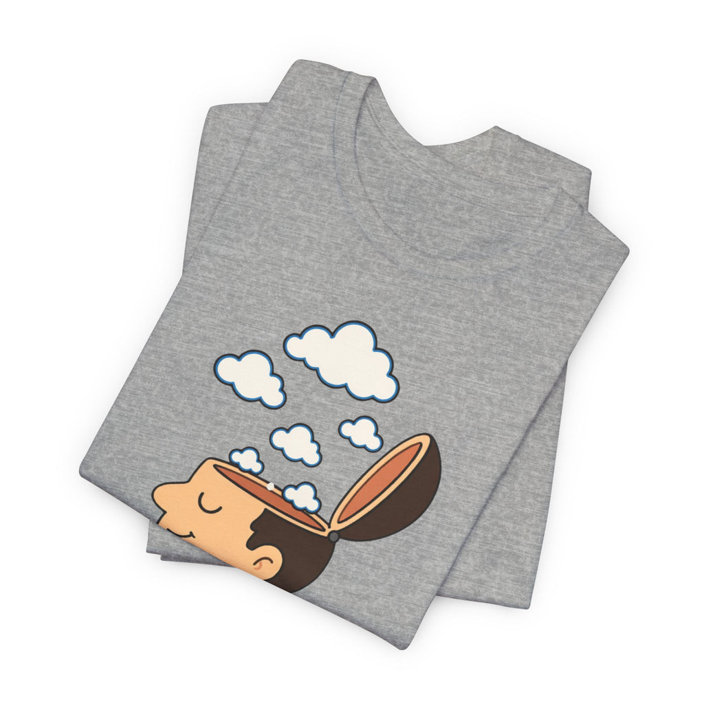 T-Shirt — 'Estou nas Nuvens' Cute Cloud Head Graphic
