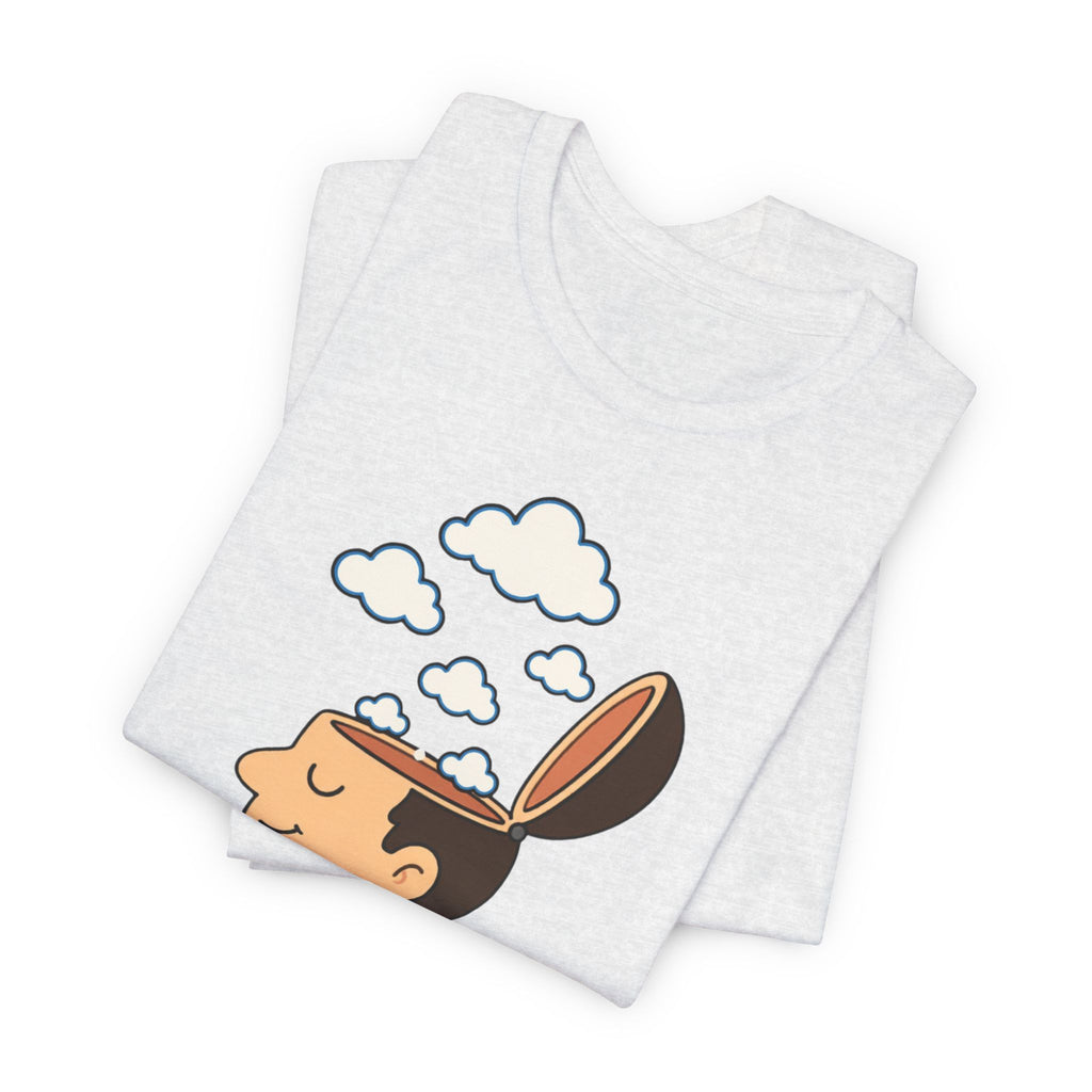 T-Shirt — 'Estou nas Nuvens' Cute Cloud Head Graphic