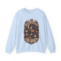 Crewneck Sweatshirt — 'Tenho Demônios Mas Estão Em Terapia' Witchy Occult Graphic