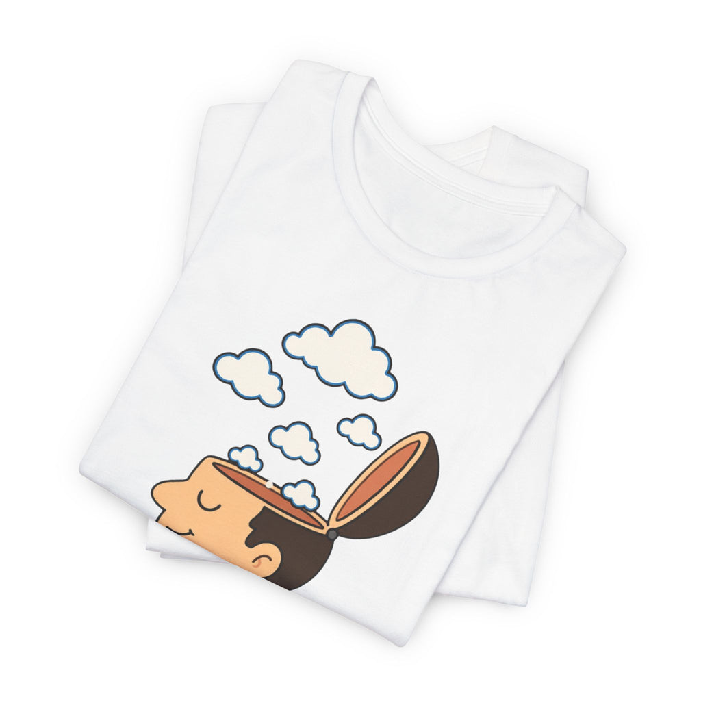 T-Shirt — 'Estou nas Nuvens' Cute Cloud Head Graphic