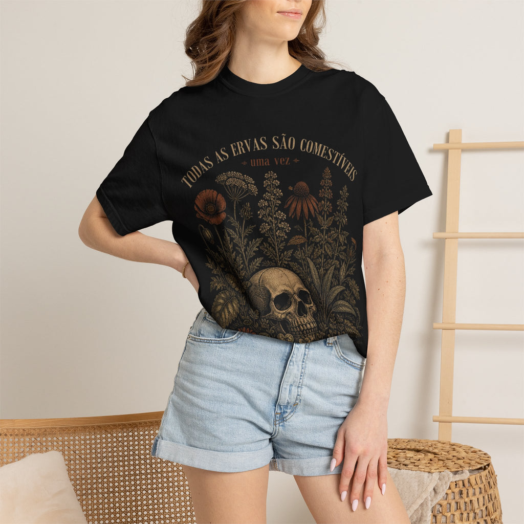 Herbal Skull & Alchemy Graphic T‑Shirt
