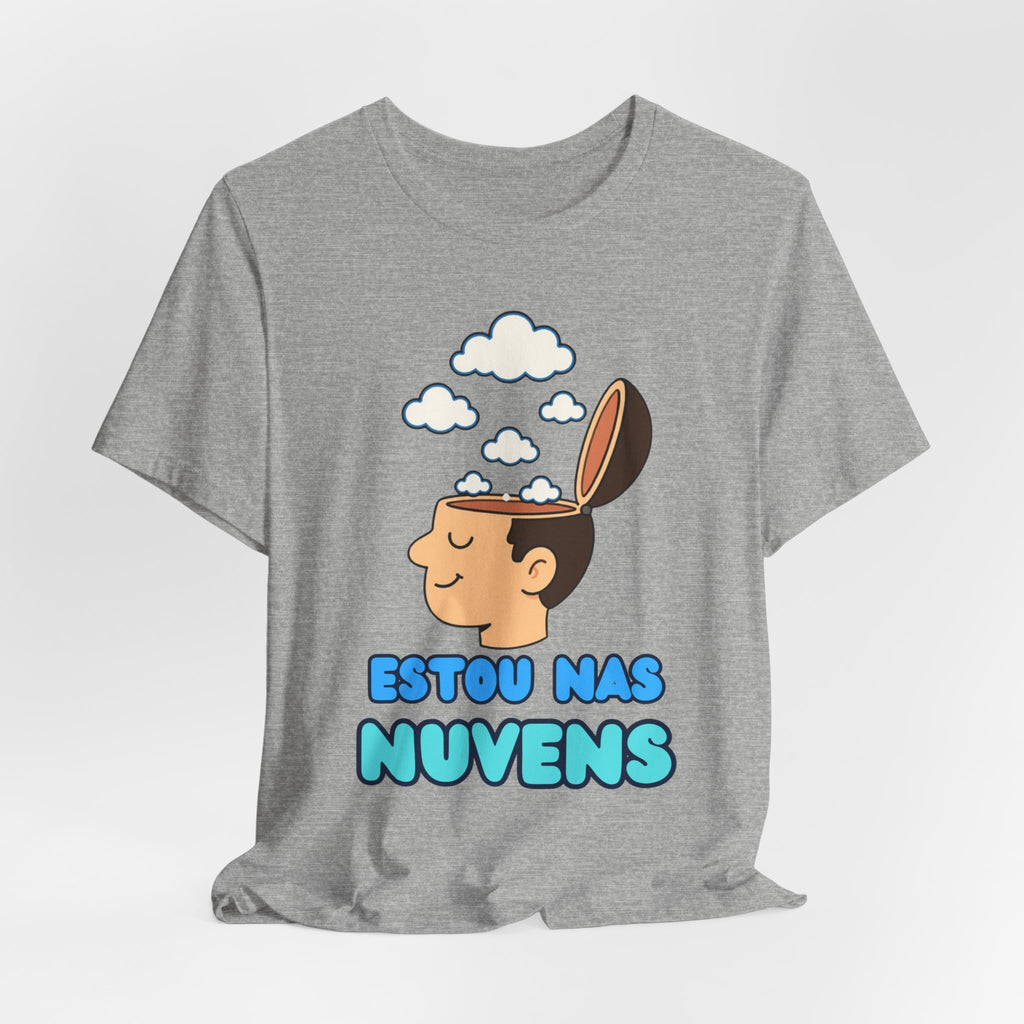 T-Shirt — 'Estou nas Nuvens' Cute Cloud Head Graphic