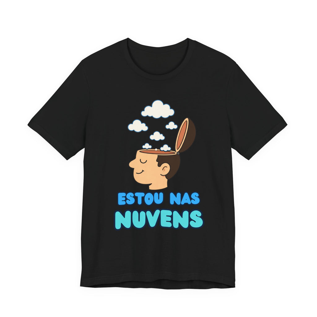 T-Shirt — 'Estou nas Nuvens' Cute Cloud Head Graphic
