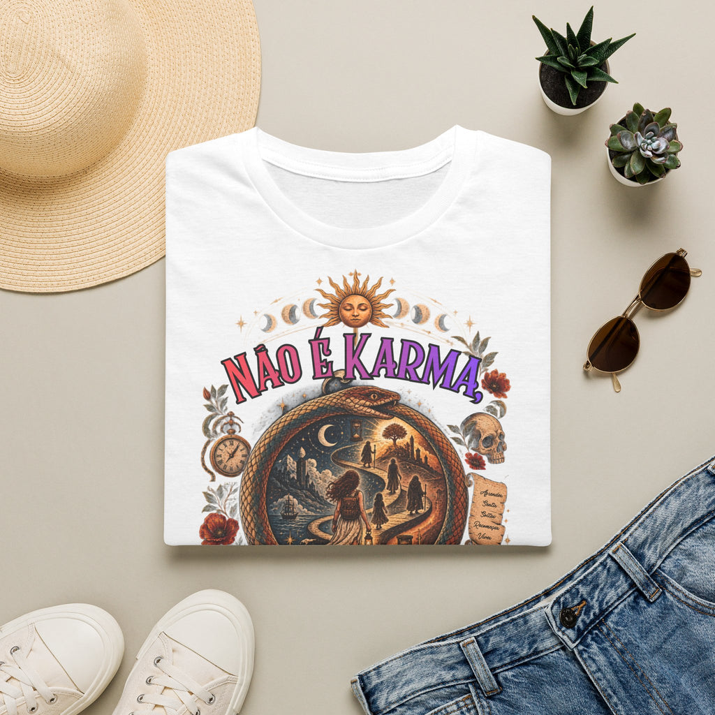 Nao é Karma T-Shirt — Retro Mystic Sun & Moon Astrology Graphic Tee