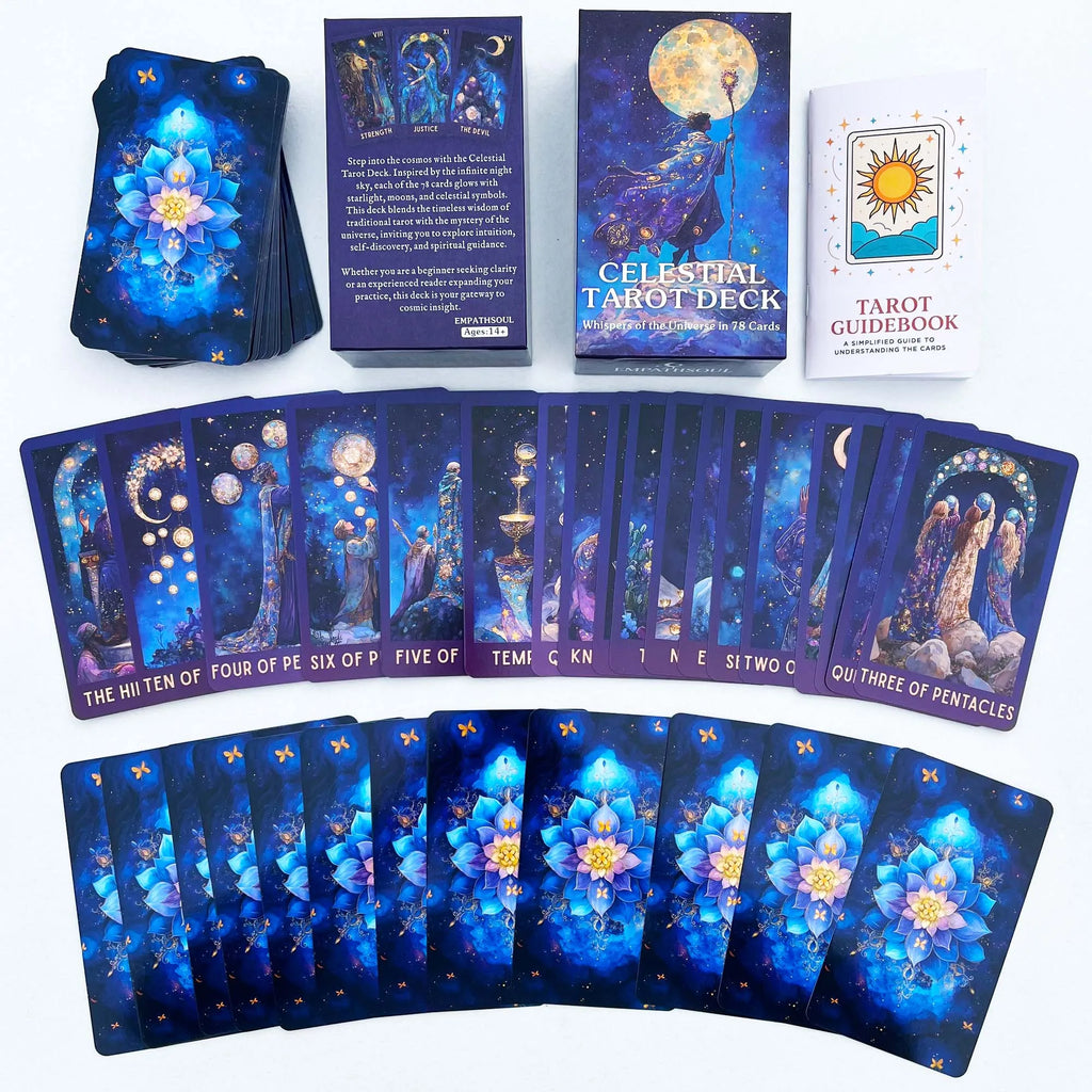 Baralho de Tarot Celestial 78 Cartas — Divinação e Meditação