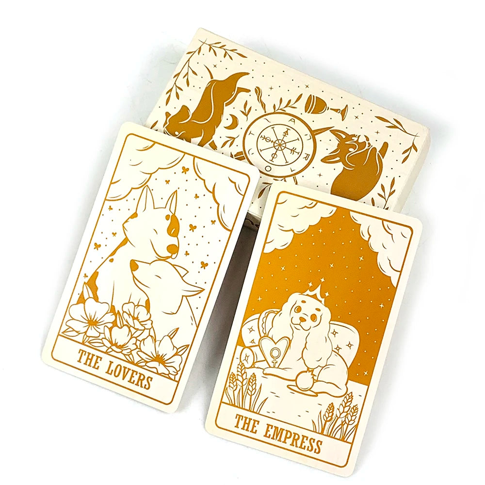 Baralho de Tarot Cãezinhos 78 Cartas — Presente Fofo para Amantes de Tarot