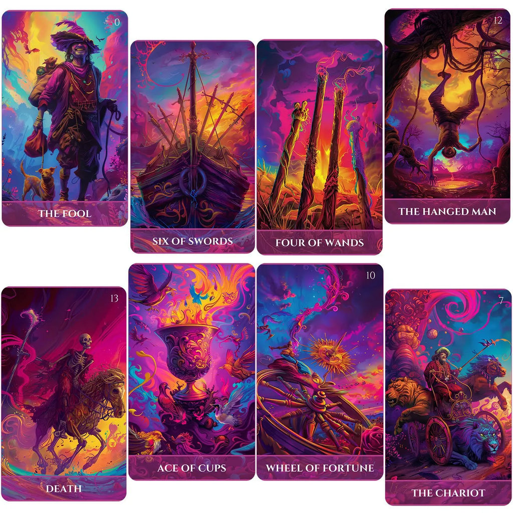Baralho de Tarot Luminoso 78 Cartas — Sabedoria e Introspeção