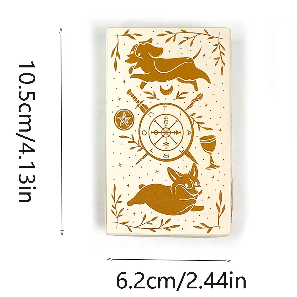 Baralho de Tarot Cãezinhos 78 Cartas — Presente Fofo para Amantes de Tarot