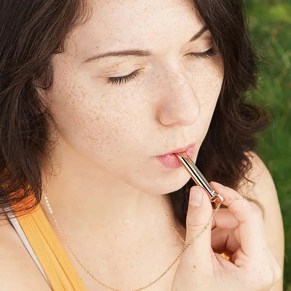 Stainless Steel Breathlace Necklace Quit Smoking Anxiety Relief Anti Vaping Necklace Breathing Necklace For Anxiety Mindful