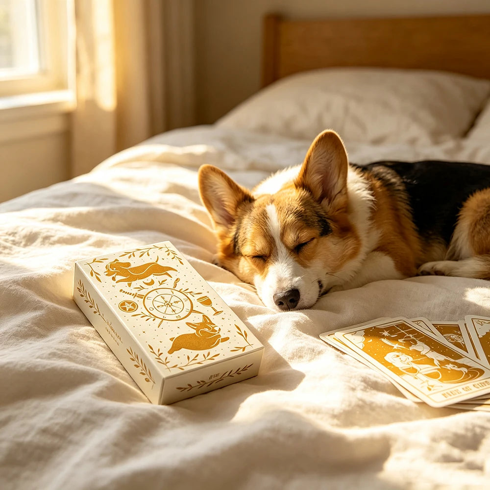 Baralho de Tarot Cãezinhos 78 Cartas — Presente Fofo para Amantes de Tarot