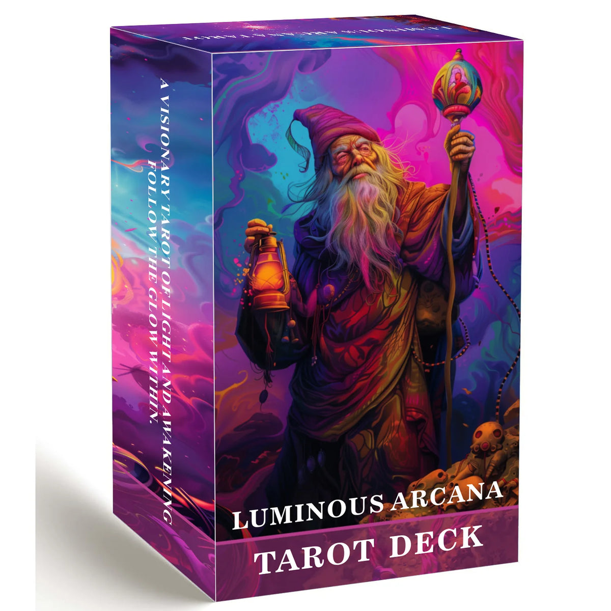 Baralho de Tarot Luminoso 78 Cartas — Sabedoria e Introspeção