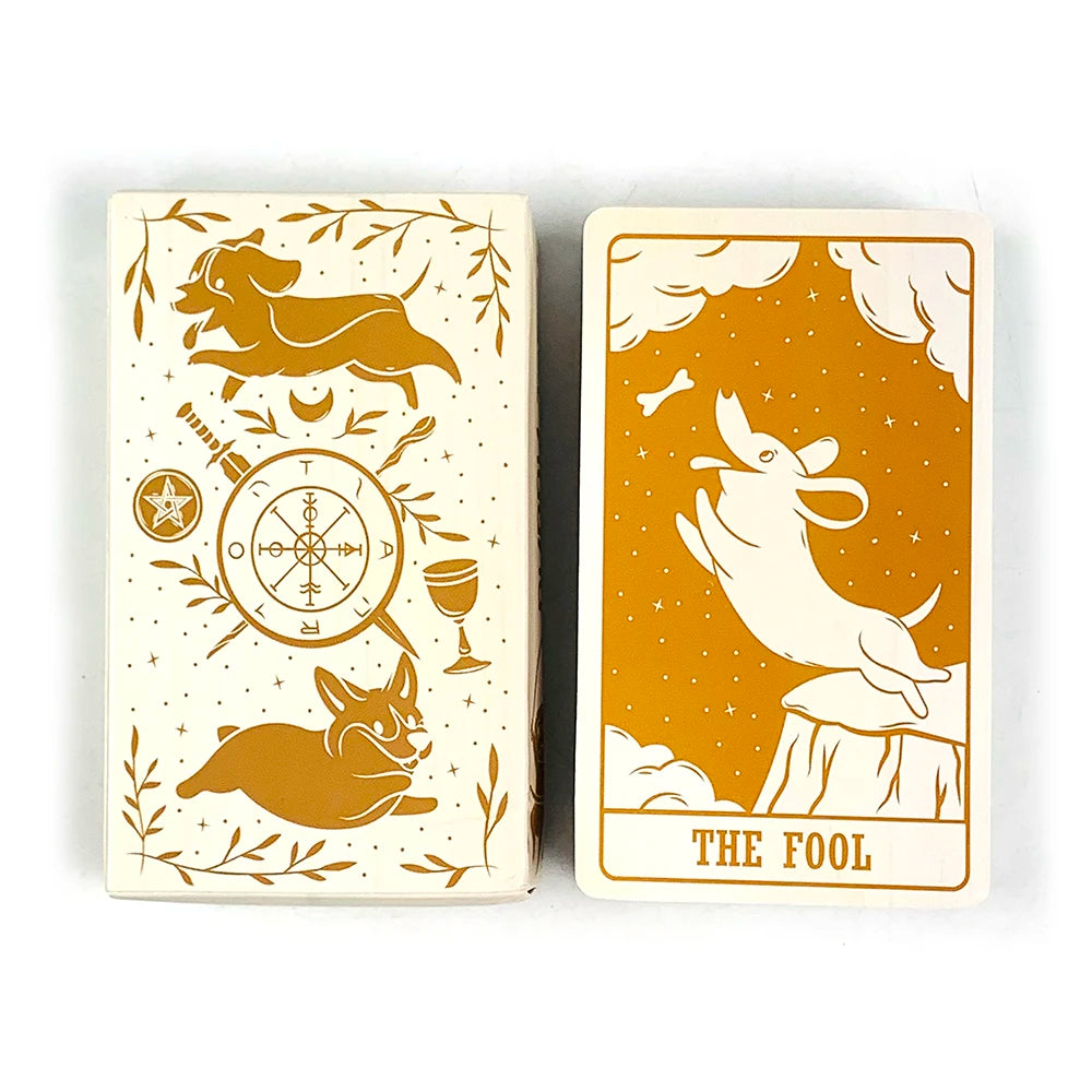 Baralho de Tarot Cãezinhos 78 Cartas — Presente Fofo para Amantes de Tarot
