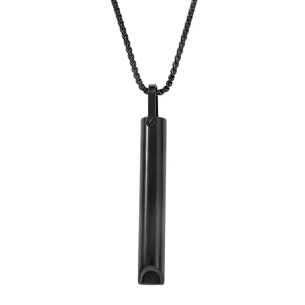 Stainless Steel Breathlace Necklace Quit Smoking Anxiety Relief Anti Vaping Necklace Breathing Necklace For Anxiety Mindful