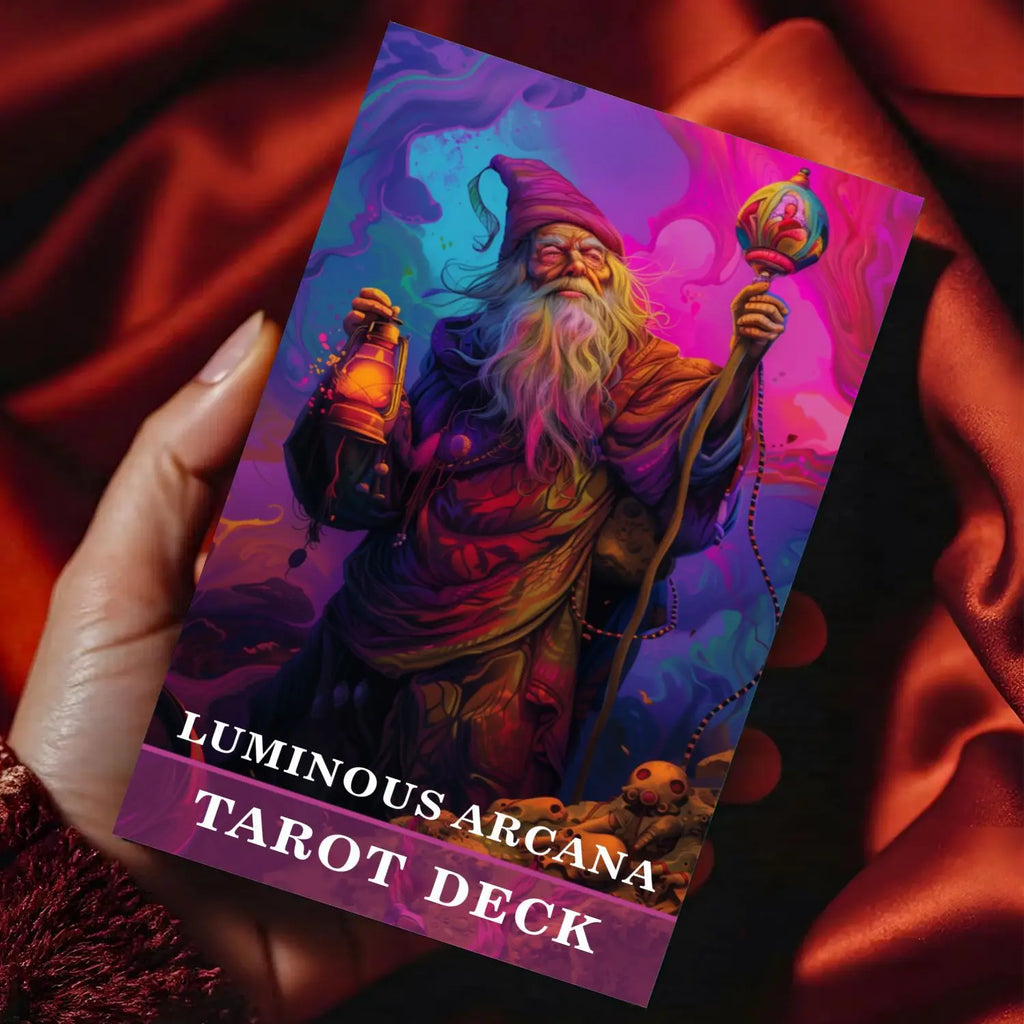 Baralho de Tarot Luminoso 78 Cartas — Sabedoria e Introspeção