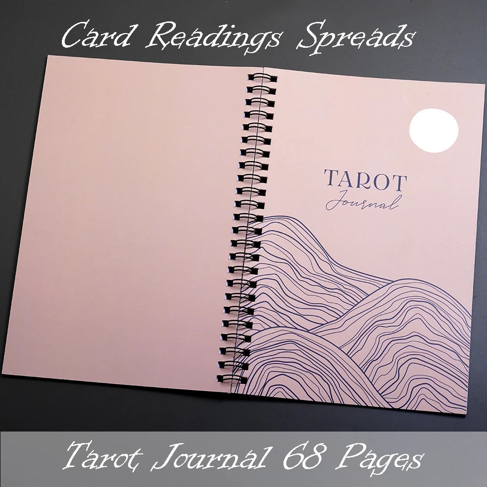 Diário de Tarot 68 Páginas — Registo de Leituras e Tiragens