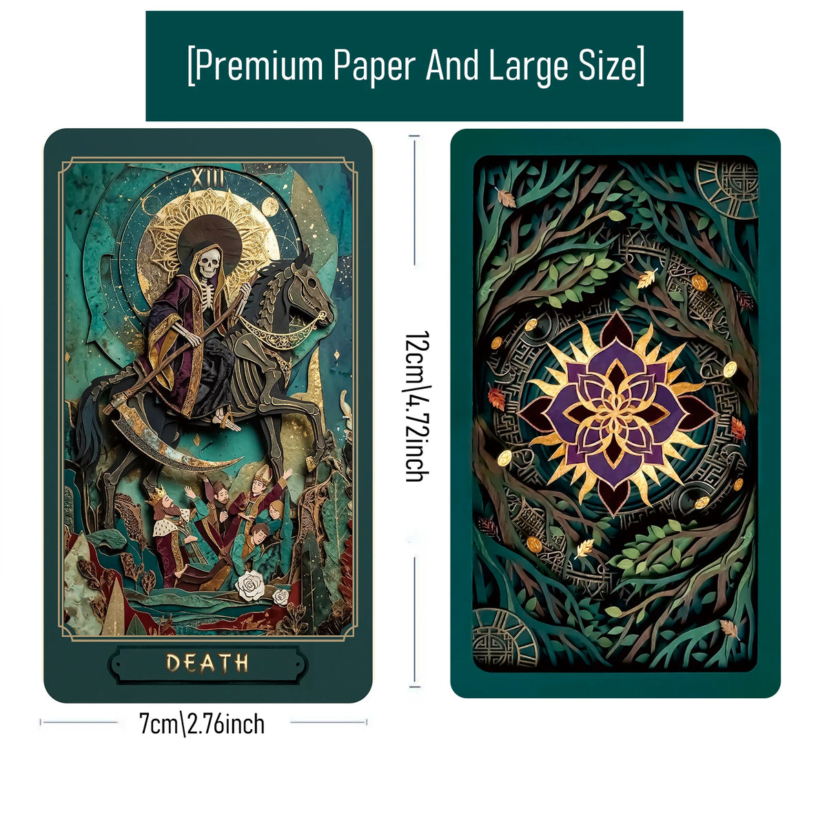 Tarot Era Dourada 78 Cartas — Arte em Papel Recortado