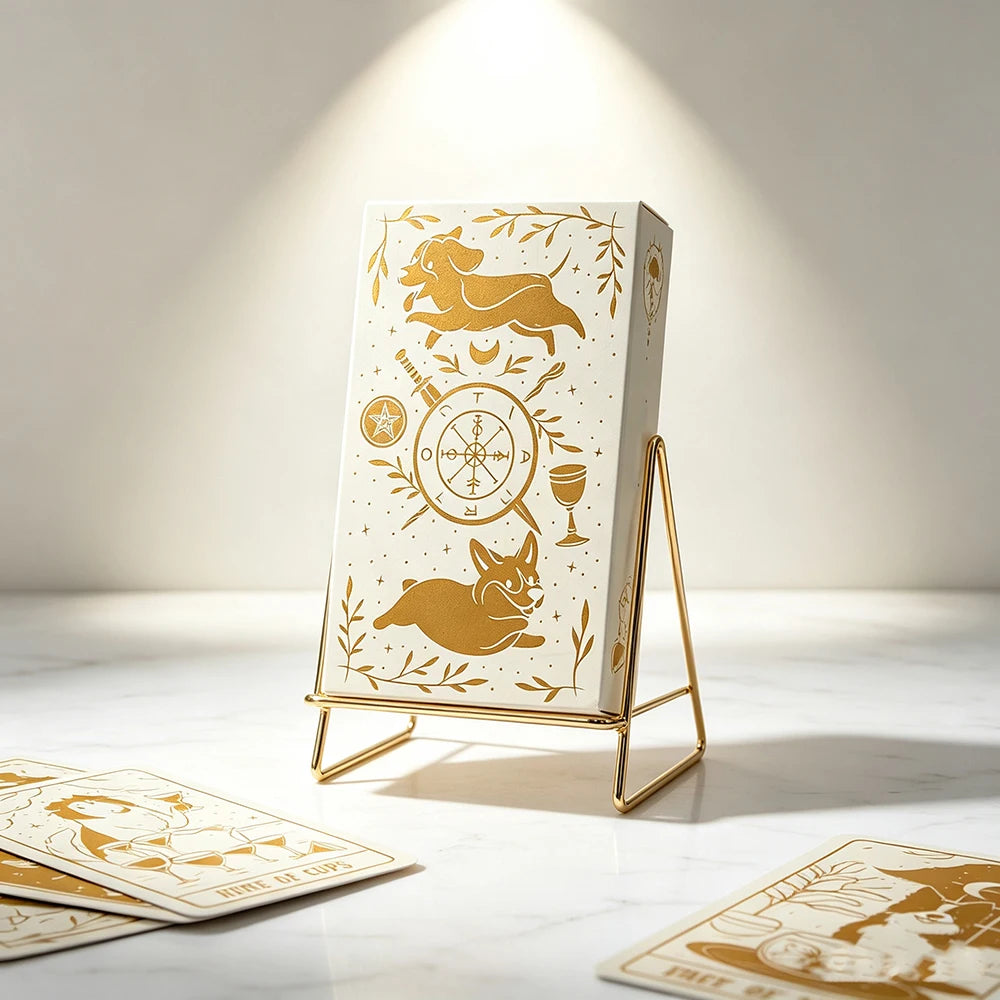 Baralho de Tarot Cãezinhos 78 Cartas — Presente Fofo para Amantes de Tarot