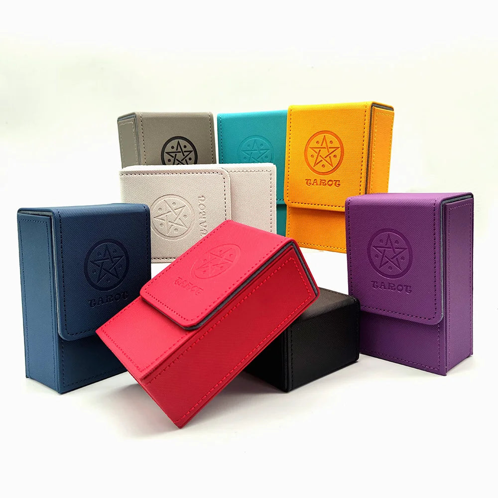 Caixa Portátil para Cartas de Tarot — Material PU, À Prova de Água e Pó